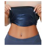 Dulchany Sauna Suit Waist Trimmer Blue Small