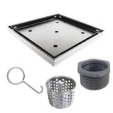 Reln Fd0402tlss 4x4 Stainless Steel Shower Drain
