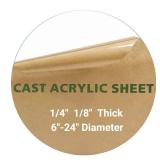 Iteshuai 20 Inch Round Clear Acrylic Plexiglass...