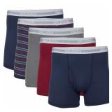 Gildan Boxer Briefs 5-Pack Mixed Blue Medium