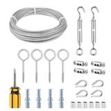 TooTaci 18 Wire Rope Kit 50ft Stainless Steel