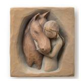 Willow Tree Quiet Strength Girl and Horse Plaque