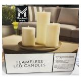 Flameless LED Candle 3-Pack Set Cream