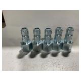 Hydraulic Quick Connect Male Couplers Silver