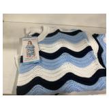 Edited x Hunter McGrady Crochet Top Blue Multi L