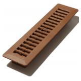 Decor Grates 2x12 Plastic Floor Register Oak Brown