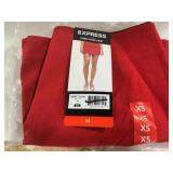 Express Linen Blend Skirt Red XS New