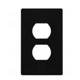 ENERLITES Black Screwless Duplex Wall Plate 1-Gang