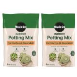 Miracle-Gro Cactus Succulent Potting Mix 8qt 2pk