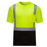 Dpsafety Hi Vis Mesh Safety Shirt Lime Medium