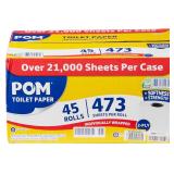 POM Bathroom Tissue 473 Sheets 45 Rolls