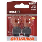 SYLVANIA 4157NA Amber Turn Signal Bulbs 2pk New