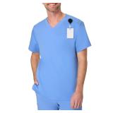 Hanes Mens Small Scrub Top Ceil Blue 2