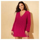 Andie Swim Paula Tunic Striped Pink Medium