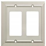 Franklin Brass 2-Gang Decorator Wall Plate Nickel