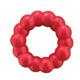 Kong Ring Natural Rubber Chew Toy Small Red