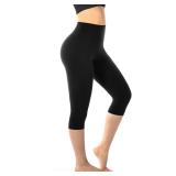 Walifrey Capri Leggings Women Black Small-Medium