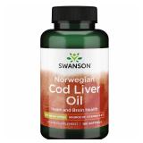 Swanson Cod Liver Oil Vitamin A 350mg 180 Softgels