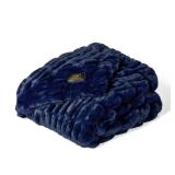 Minky Couture Hugs Travel Blanket Navy