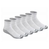 Dickies Dri-Tech Quarter Socks Medium White 6...