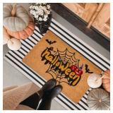 Fallovea Spider Web Doormat Striped Rug Bundle
