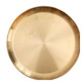 Qirvaten 13.4-Inch Round Brass Tray
