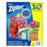 Ziploc Storage Bags Bundle 347ct Assorted Sizes