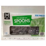 Clear Plastic Spoons Heavyweight 300 Count