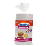 Hefty 10.25 Inch 3-Section Foam Plates 200 Count