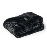 Minky Couture Hugs Blanket Medium Black Throw