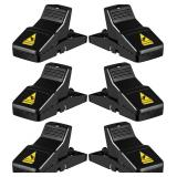 Feeke Large Rat Mouse Traps 6 Pack Black