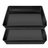 Lwalrs 12 Inch Square Plant Saucers 2 Pack Black