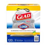 Glad 13gal ForceFlex Trash Bags 120ct