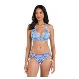 La Blanca 8 Banded Halter Bikini Top Alboran Sea
