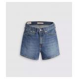 Levis Womens High-Waisted Denim Mom Shorts