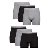 Hanes Boxer Briefs Moisture-Wicking BlackGrey M