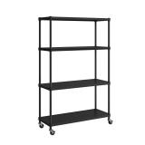 Seville Classics 4-Tier Steel Shelf 36x14x56.5 Blk