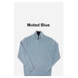 Lands End Mens Rib Quarter Zip Pullover