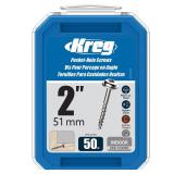 Kreg 2 Inch Zinc Pocket-Hole Screws 50 Pack