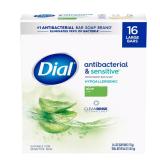 Dial Antibacterial Aloe Bar Soap 4oz 16pk