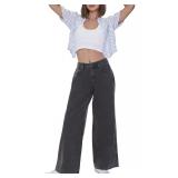Forever 21 High-Rise Wide-Leg Jeans Washed...