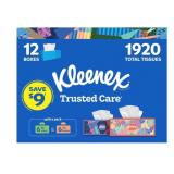 Kleenex Facial Tissues 160 Count 12 Pack White