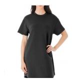 Womens Short Sleeve Sandwash Dress