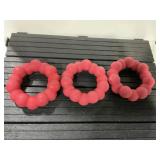 Kong Ring Red Rubber Dog Toy Set 3 Pack