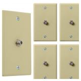 Newhouse Hardware 1-Port TV Cable Wall Plate