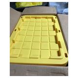 -Gallon Heavy-Duty Storage Totes 2pk Black Yellow