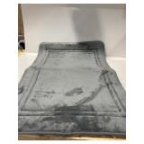 Plush Grey Bathroom Bath Mat Rug