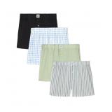 GapBody Mens Woven Boxers 4-Pack
