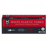 Heavyweight Plastic Forks 600ct White
