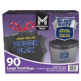 33-Gallon Power Flex Trash Bags 90ct